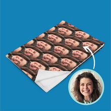Load image into Gallery viewer, Personalised Face Throw Blanket

